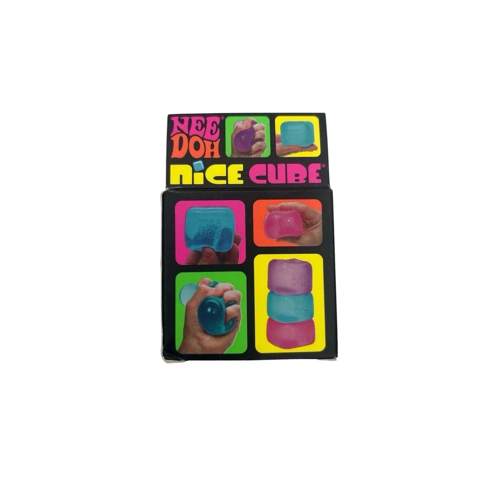 NeeDoh Super Solid Squish Nice Cube Squeeze Ball Stress Reliever Purple SEALED